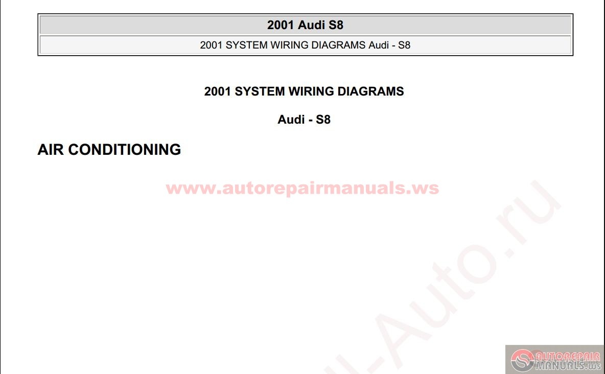 Free Download Audi A3 Wiring Diagram Manual Programs