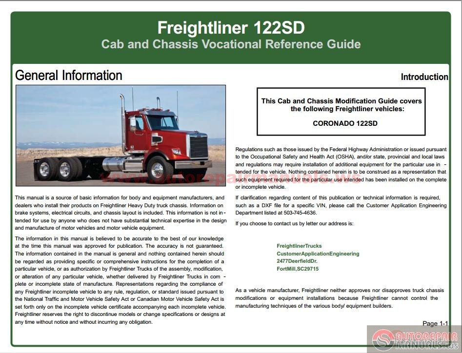 Freightliner Body Builder Manuals Guides | Auto Repair Manual Forum