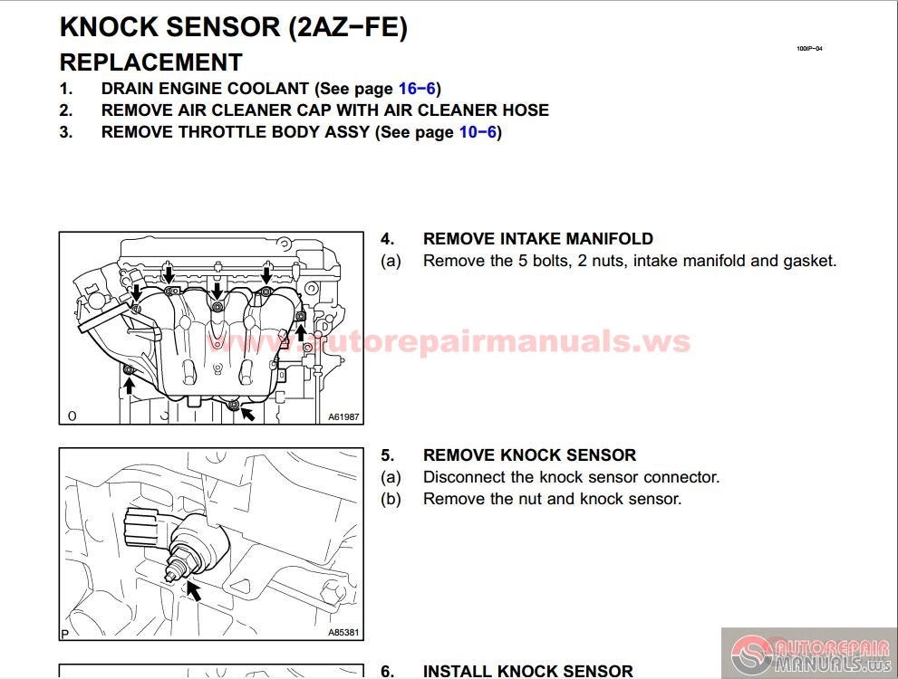 Toyota Camry Workshop Manual 2002 - 2006 | Auto Repair ...