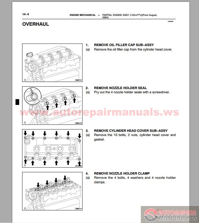 Toyota Engine 1KD-FTV From August 2004 Mechanical Manual ...