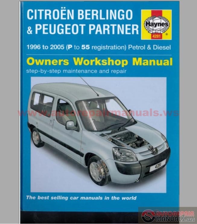 Haynes Manual Repair Citroen Berlingo Peugeot Partner 1996 ...