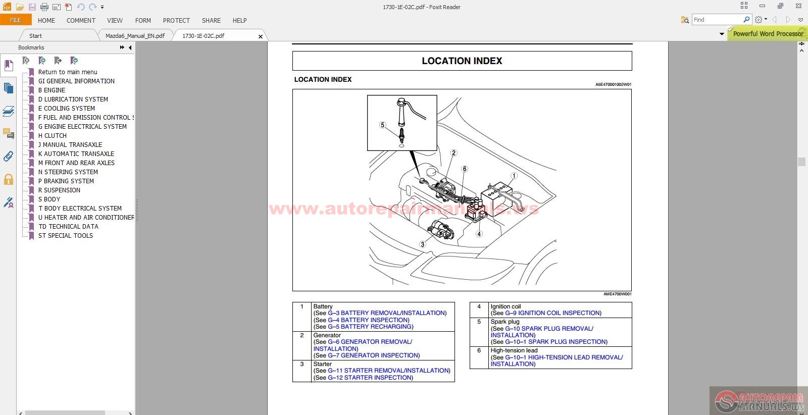Mazda 6 Full Workshop Manual inc Engine Manual | Auto Repair Manual ...