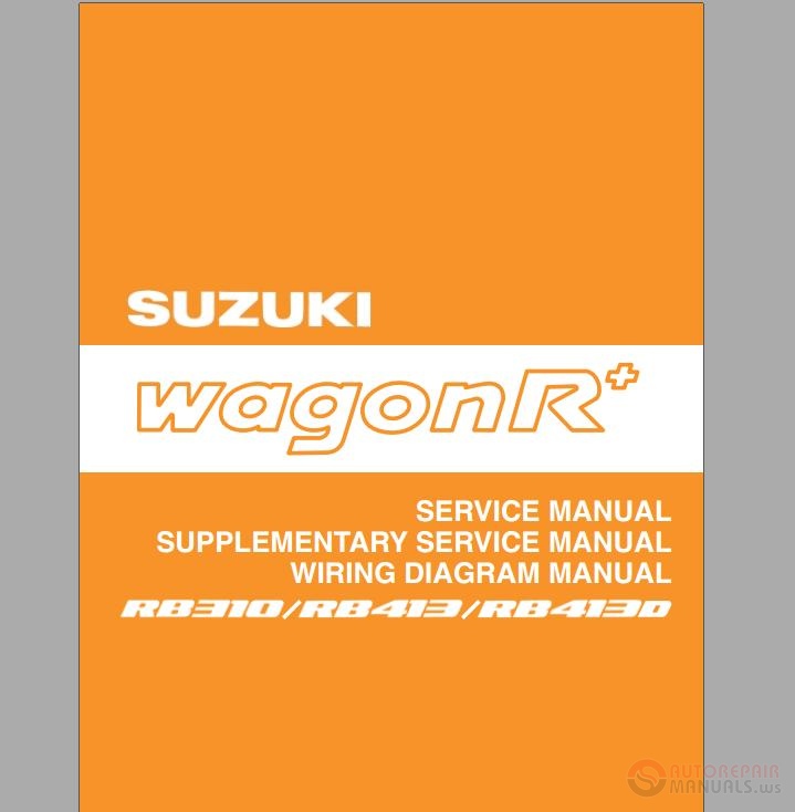 Suzuki - Wagon R Shop Manual | Auto Repair Manual Forum ...