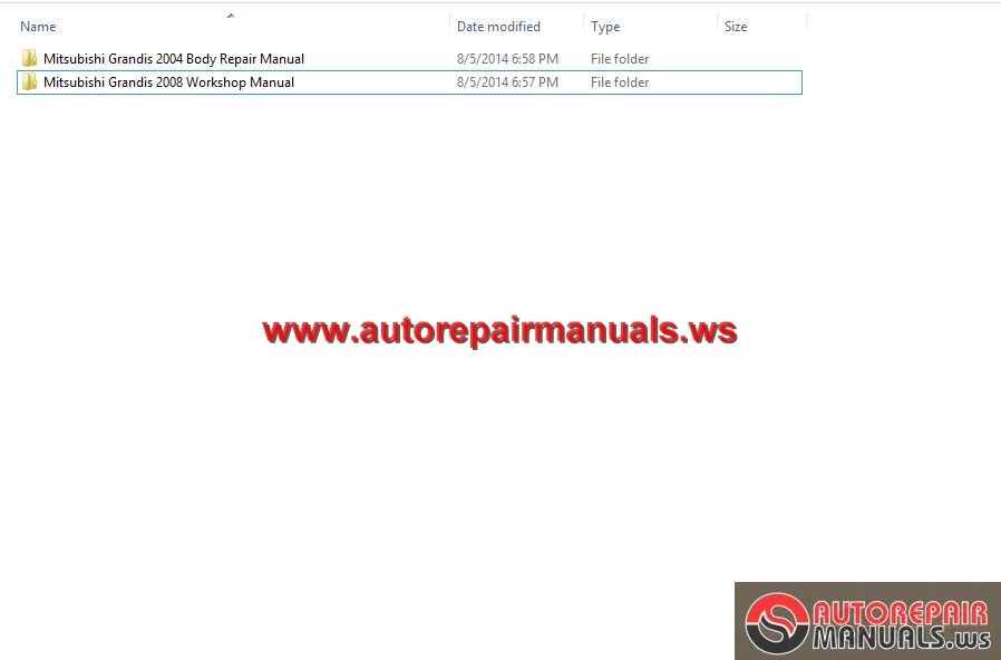 Mitsubishi Grandis 2008 Workshop Manual | Auto Repair ...