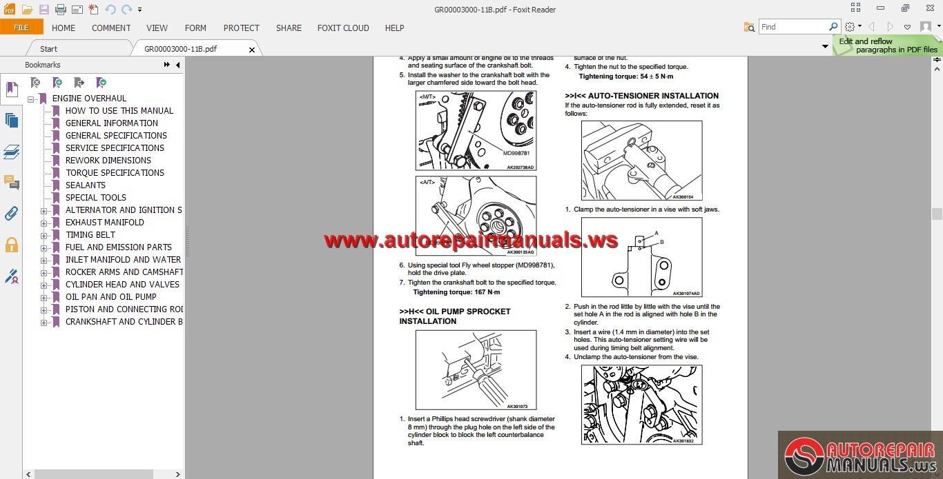Mitsubishi Grandis 2008 Workshop Manual | Auto Repair Manual Forum ...