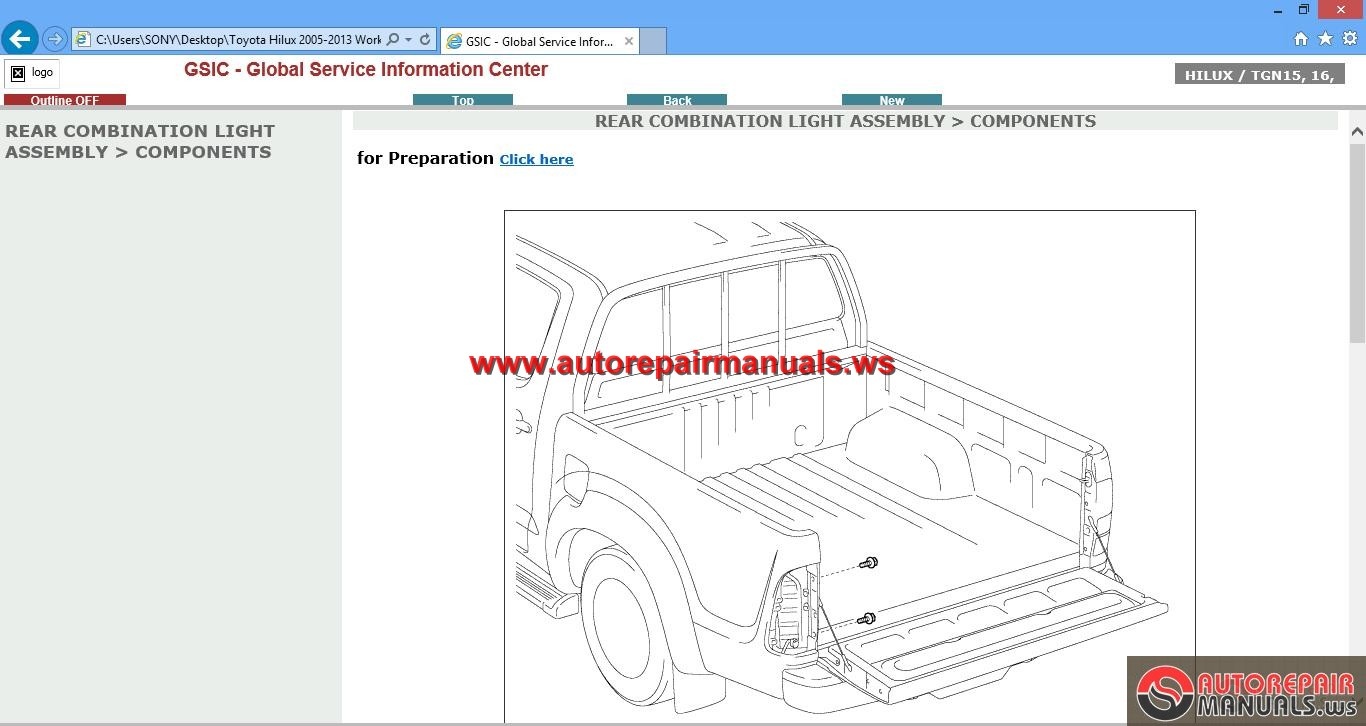GSIC+Toyota GSIC Toyota Hilux 2005-2013 Workshop Manual | Auto Repair ...