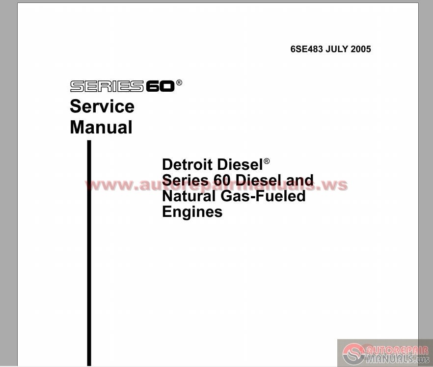 Detroit Diesel Series 60 Service Manual 6Se483