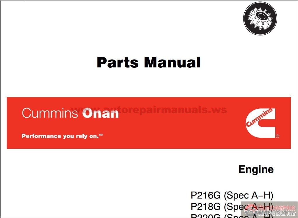 Onan parts manual Download 5 5hgjae 2131e