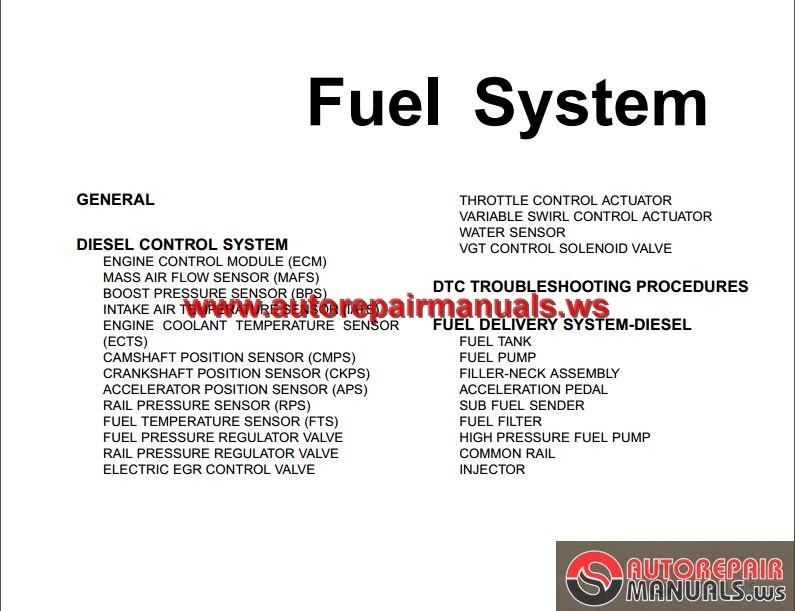 Hyundai SantaFe Workshop Manual 2006 - 2012 Second ...