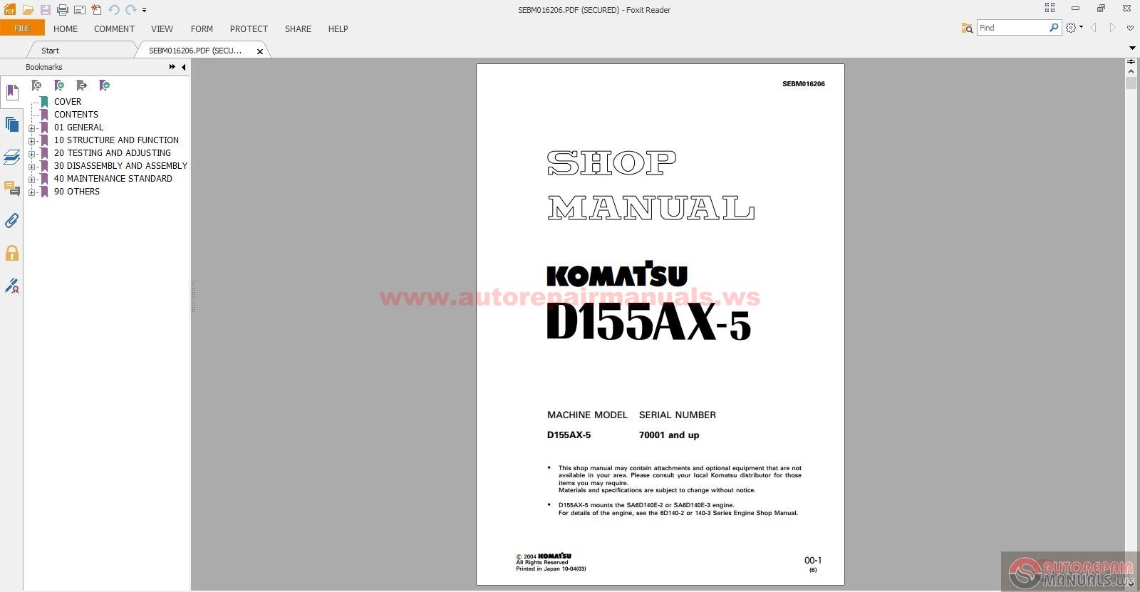 Komatsu Bulldozers D Ax Shop Manual Auto Repair Manual Forum