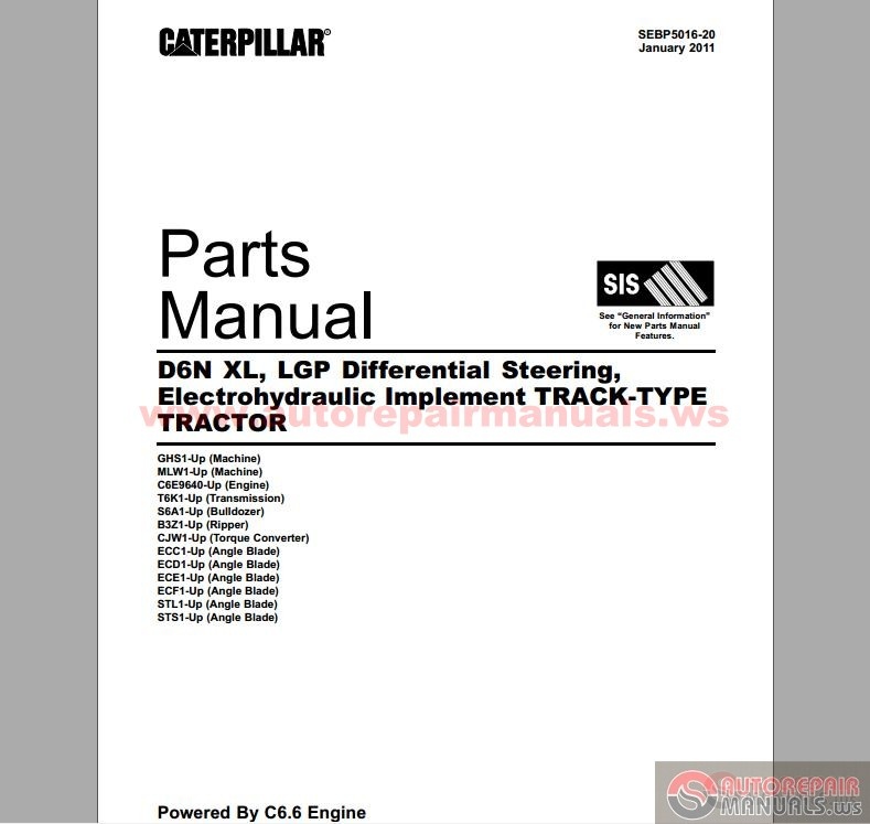 Caterpillar D6N, XL, LGP Parts Manual | Auto Repair Manual Forum