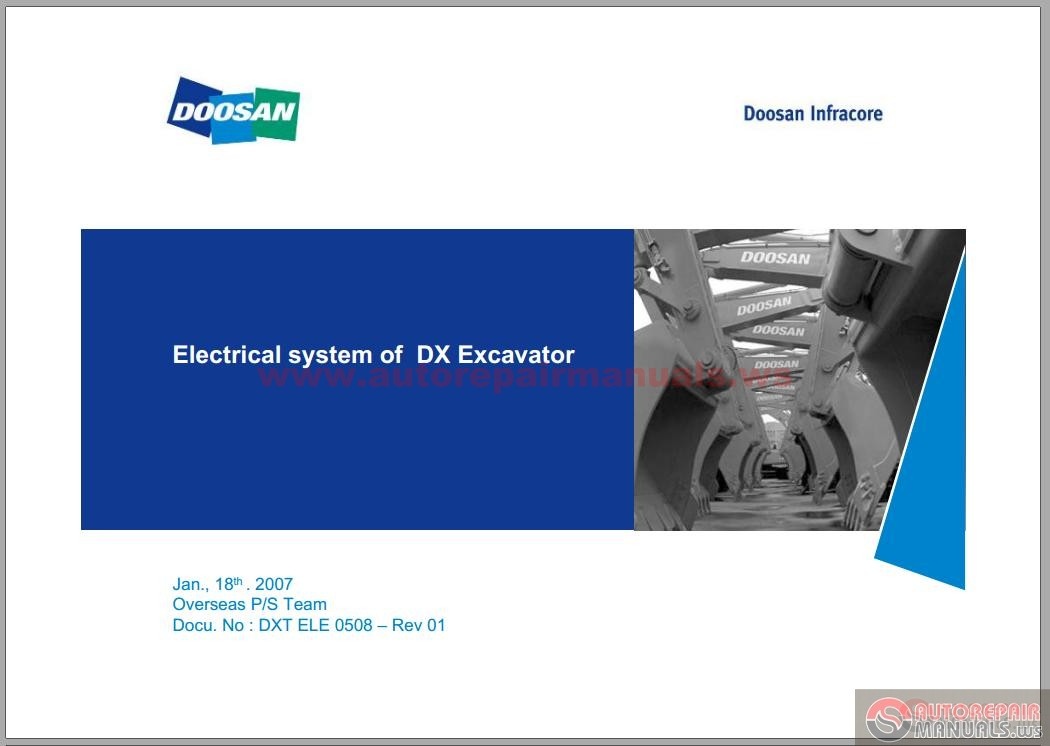 Doosan DX Series Service Training | Auto Repair Manual Forum - Heavy