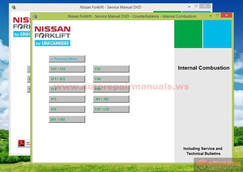 nissan forklift service manuals