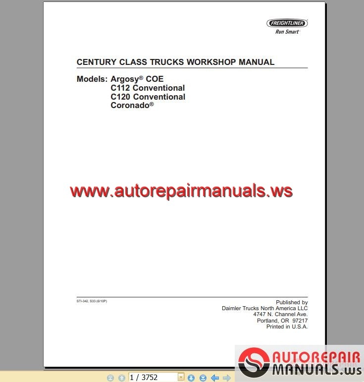 Freightliner business class m2 workshop manual