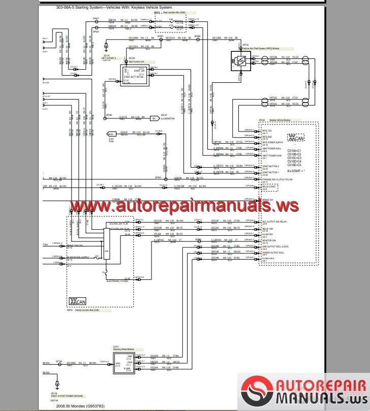 Ford Mondeo Cd345 2011 Wiring Systems Diagram