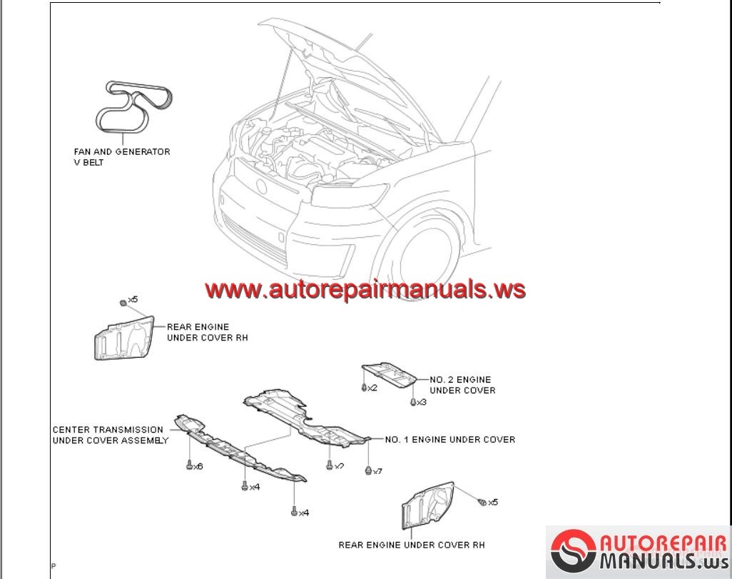 Toyota Corolla Rumion Scion xB (2008) Service Manuals ...
