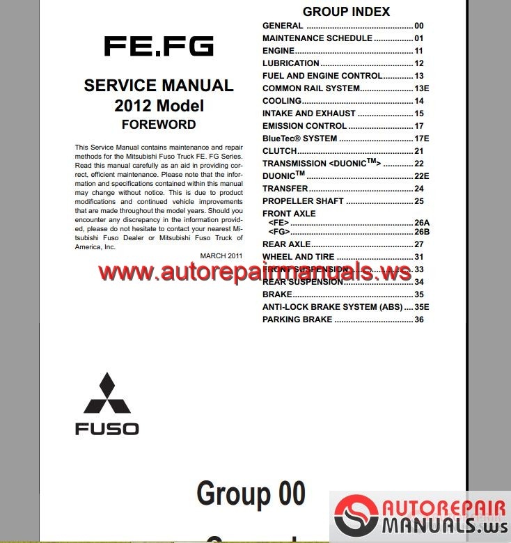 Mitsubishi fuso manual pdf