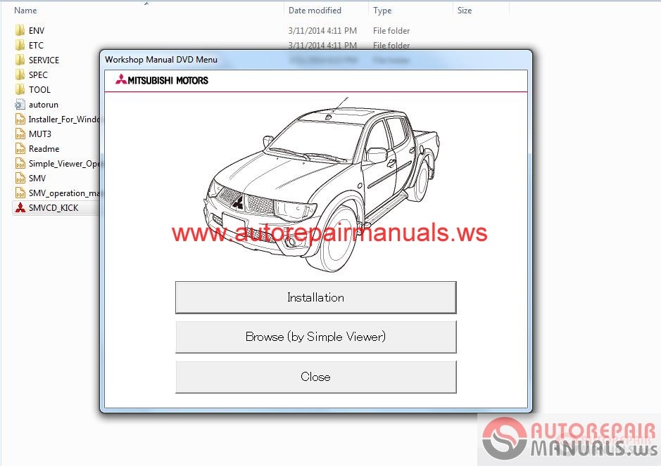 Mitsubishi L200 2015 Service Manual CD (Triton) | Auto Repair Manual ...