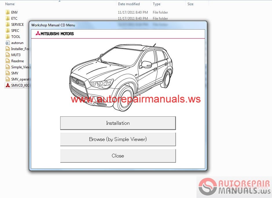 Mitsubishi Asx 2012 Workshop Manual | Auto Repair Manual Forum - Heavy Equipment Forums - Download Repair & Workshop Manual