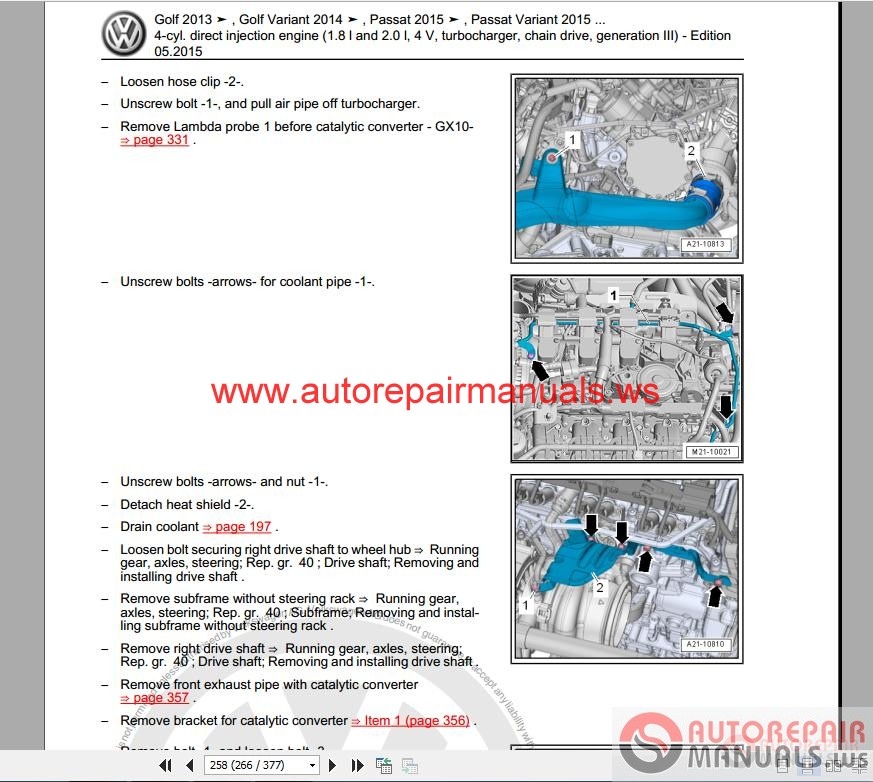 Volkswagen Touran 2016 Workshop Manuals | Auto Repair ...