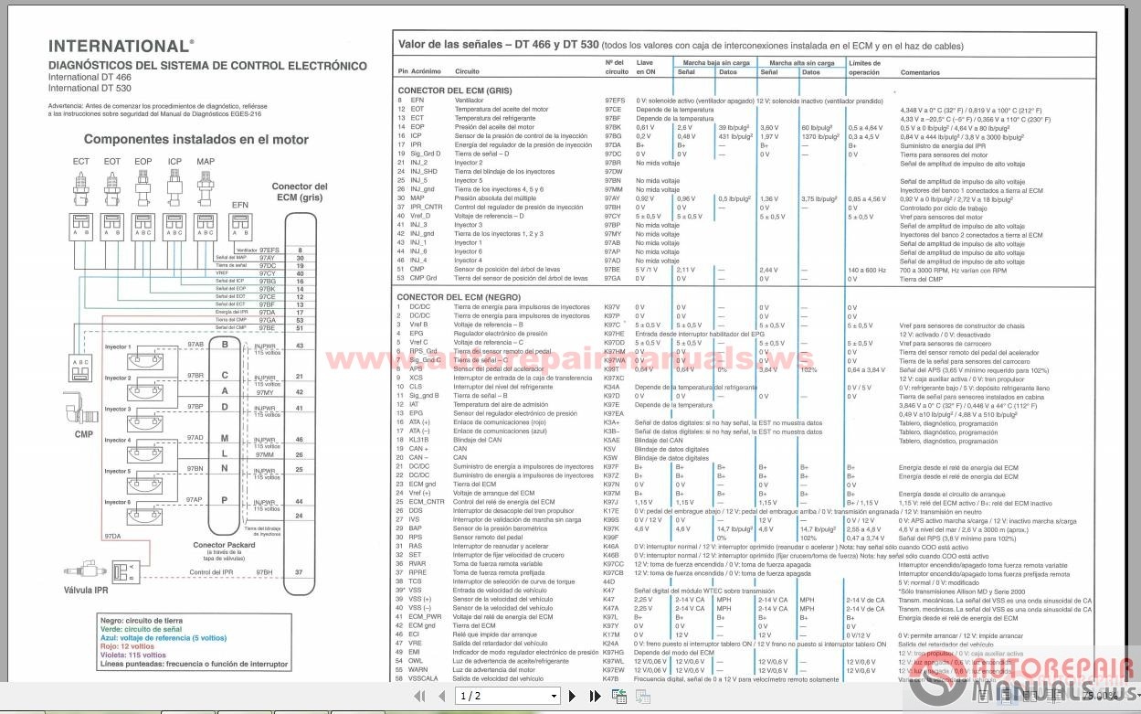 International Dt466  Dt530 Electronic Diagram