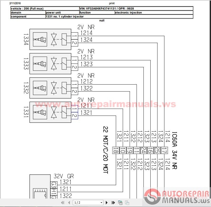 Peugeot 206 1 4 Hdi Workshop Manual Wiring