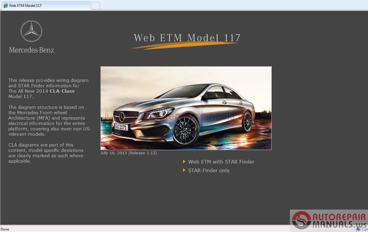 Mercedes starfinder v3 Web ETM Wiring Diagrams