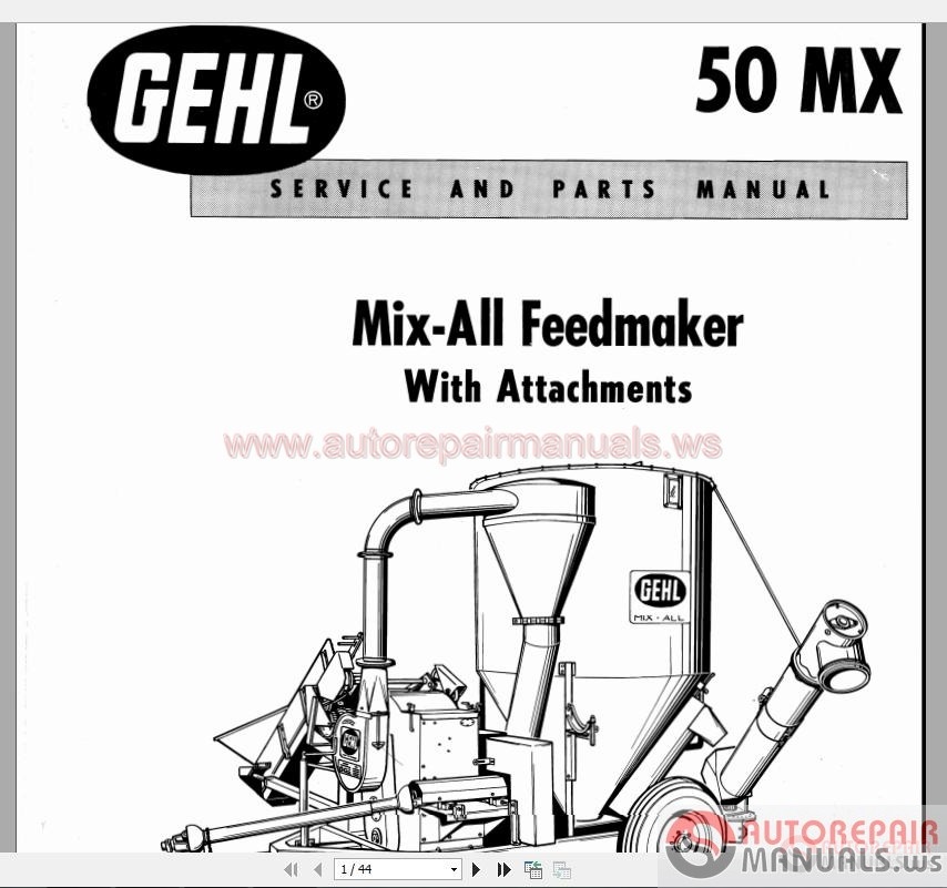 Gehl Agricultural Equipment Parts Catalogs | Auto Repair Manual Forum