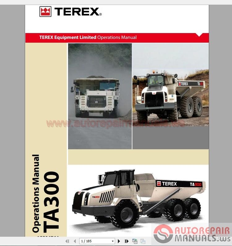 Terex TA300T4_A11001 Operator Manual | Auto Repair Manual Forum - Heavy