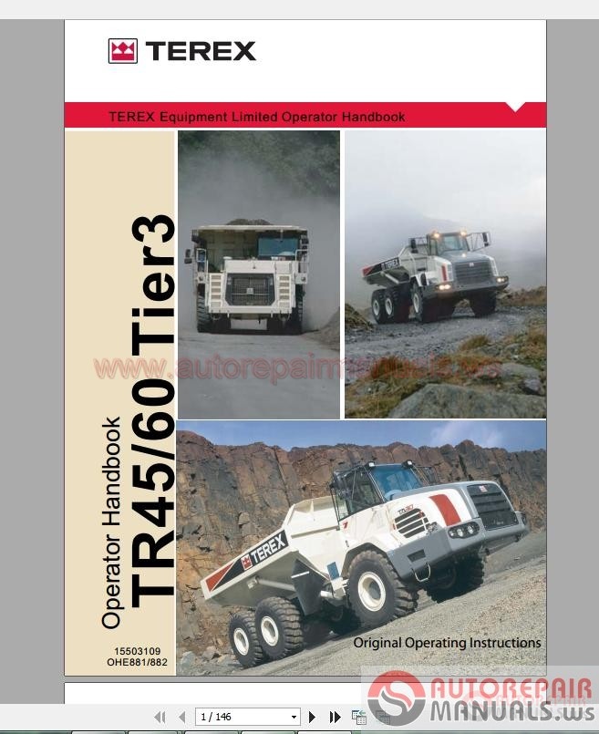 Terex TR45_TR60_T881_882 Operator Manual | Auto Repair Manual Forum