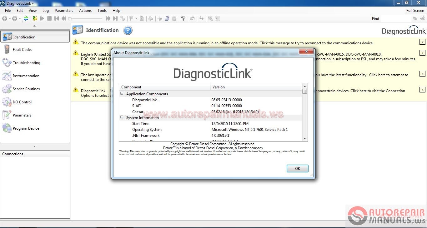 detroit diesel diagnostic link software download free
