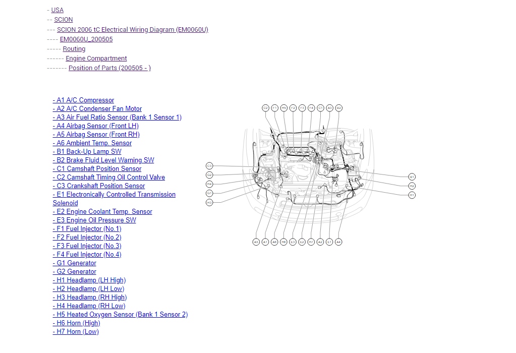 SCION Full Models 2006-2016 Electrical Wiring Diagram CD1_Online | Auto