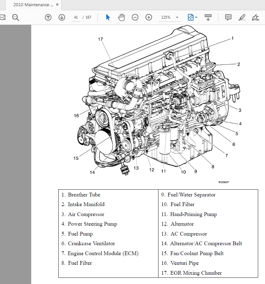 Mack 2010 MP7, MP8, and MP10 Engines Maintenance and Lubrication