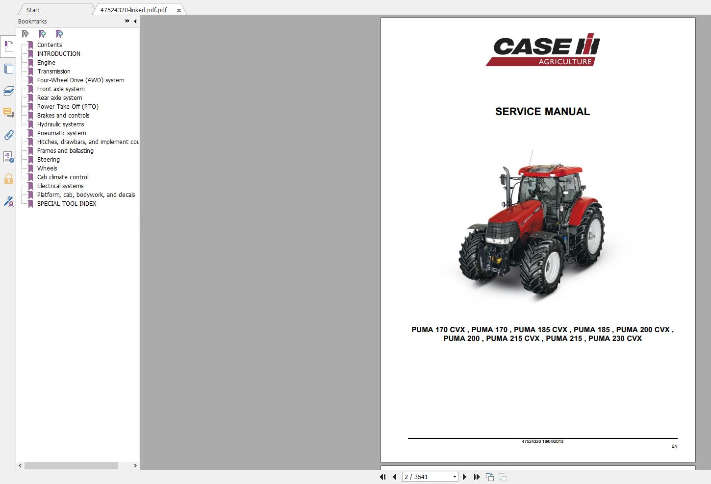 case puma repair manual