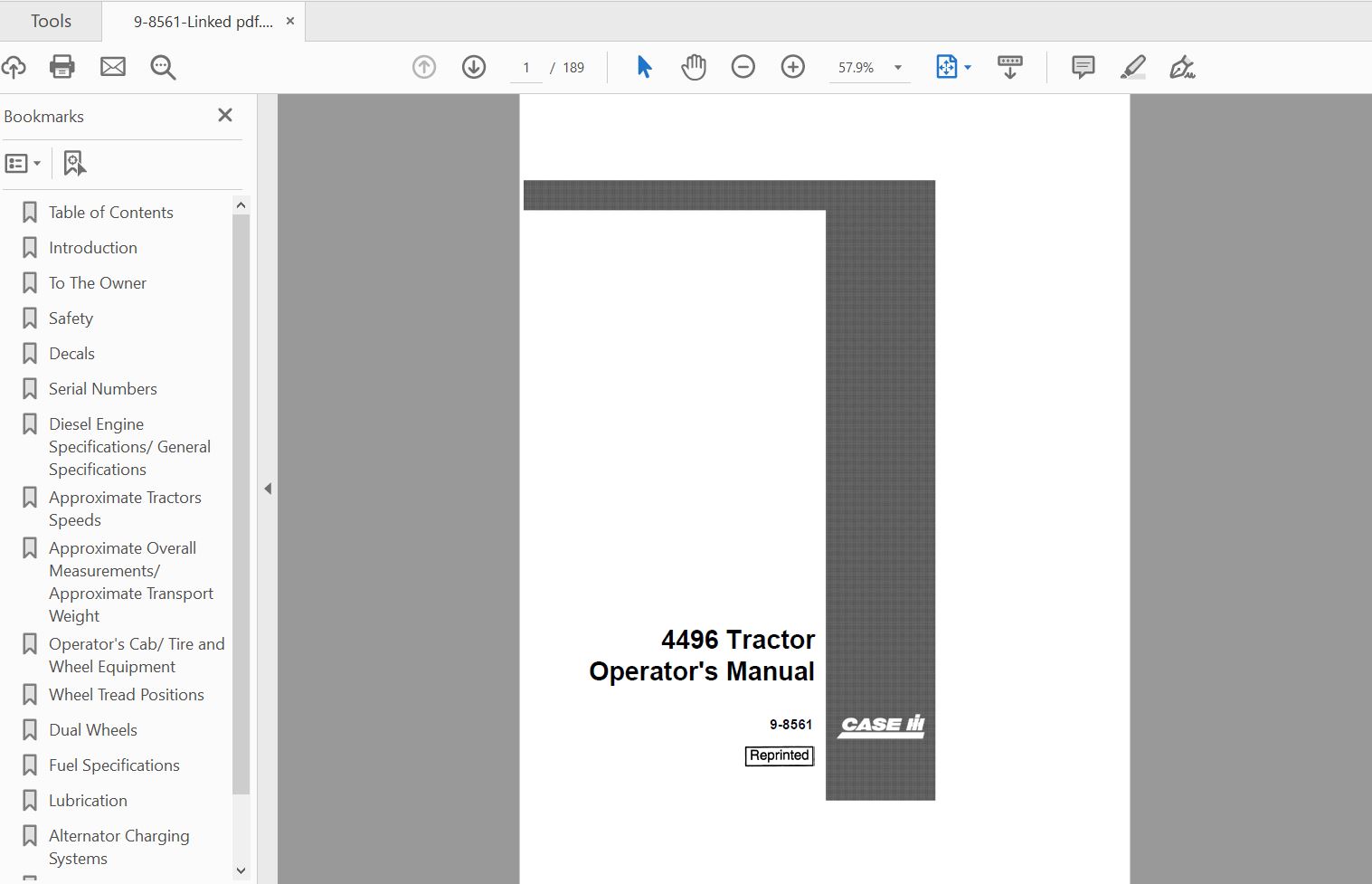 Case IH Tractor 4496 Operator's Manual_9-8561 | Auto Repair Manual ...