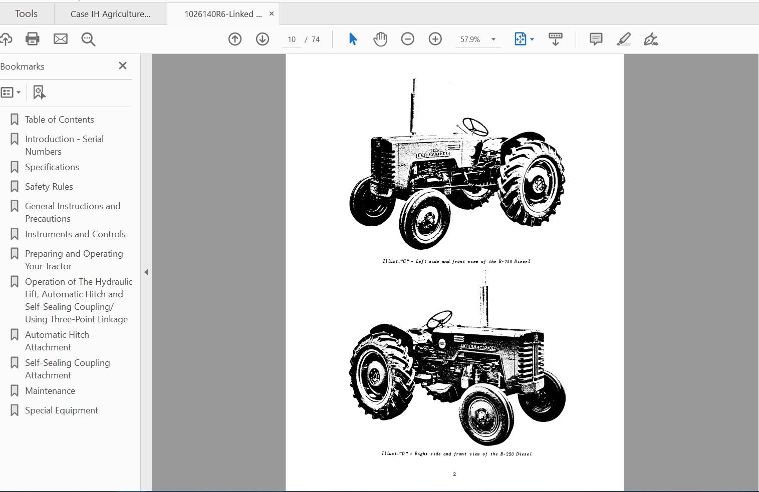 Case Ih Tractor B 250 Diesel Operators Manual1026140r6 Auto Repair Manual Forum Heavy 4652