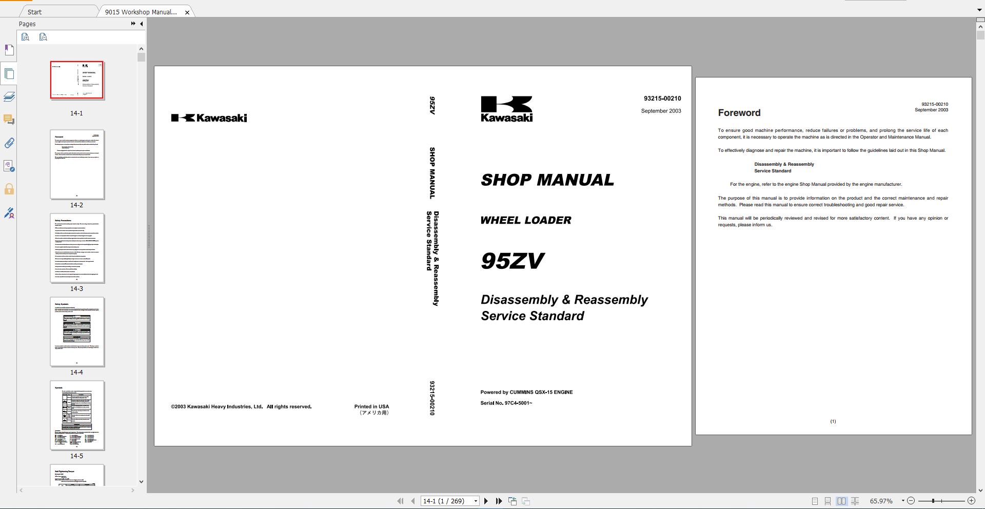 kawasaki hydraulic pump repair manual pdf