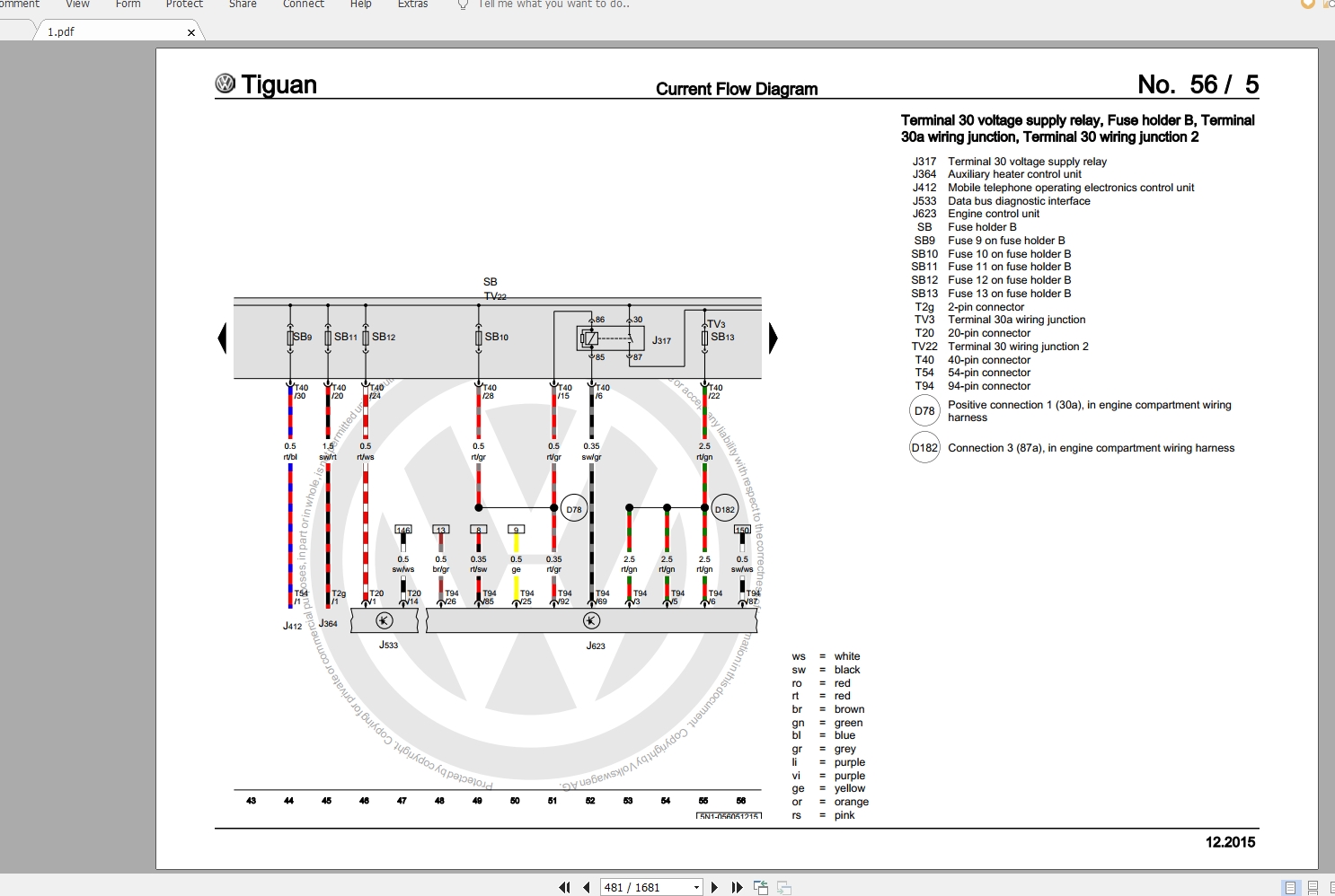 Volkswagen Tiguan 2010-2016 Wiring Diagrams | Auto Repair Manual Forum