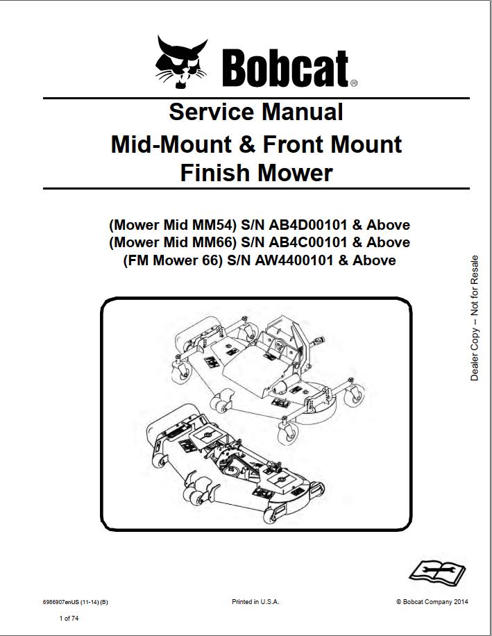 Bobcat Finish Mower Service Manual_6986907 | Auto Repair Manual Forum