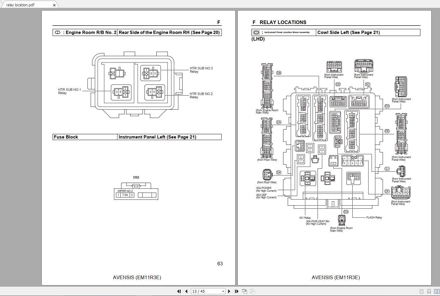 Toyota Avensis Petrol [2009-2012] Electrical Wiring Diagram | Auto