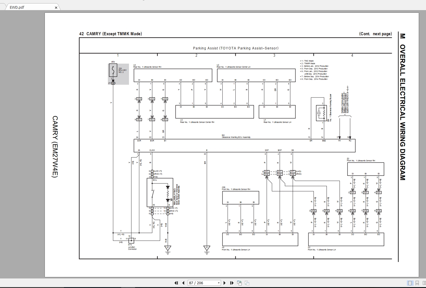 Toyota Camry [2017.04] Electrical Wiring Diagram | Auto Repair Manual