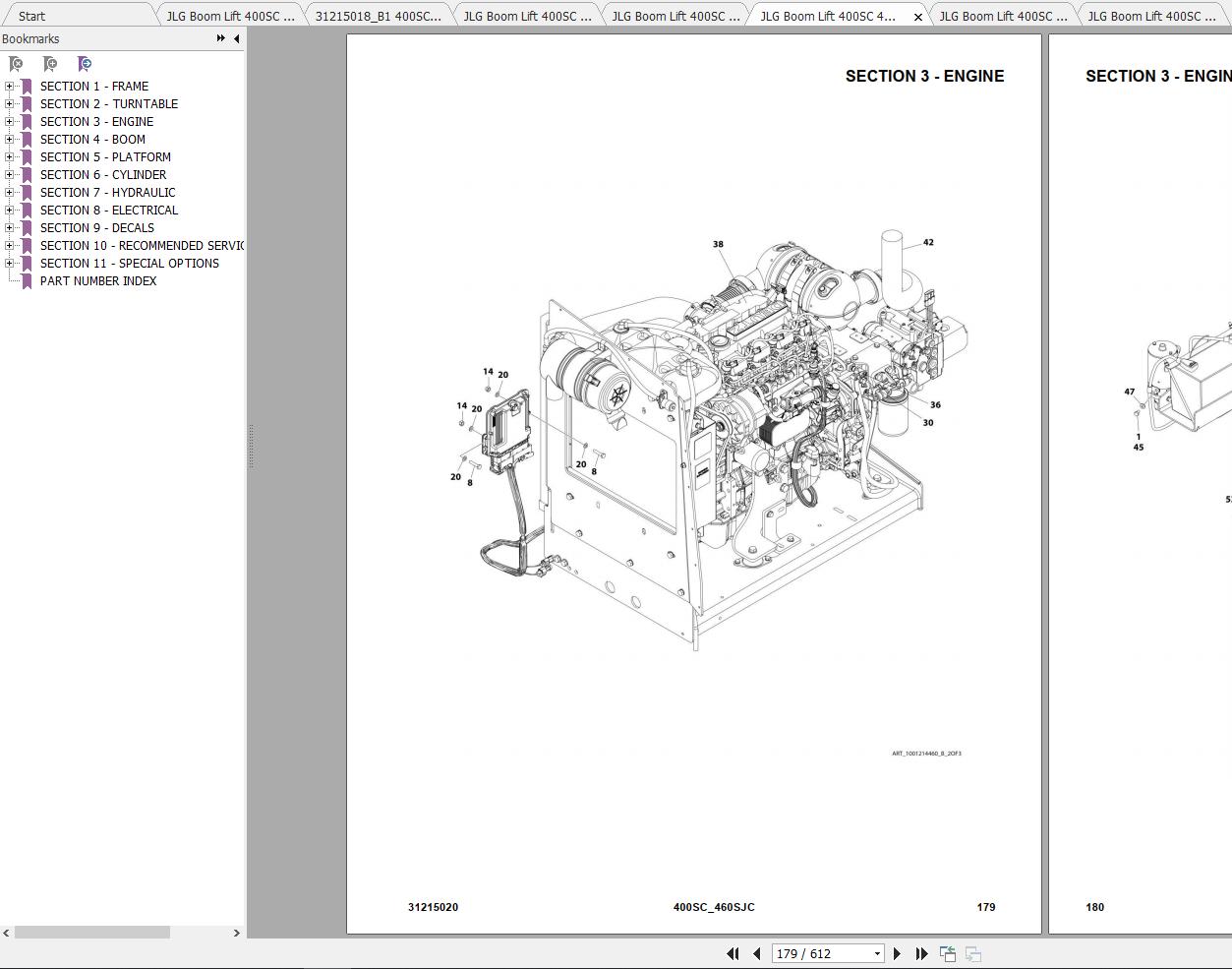 JLG Boom Lift 400SC 460SJC Operation, Service & Parts Manuals Auto