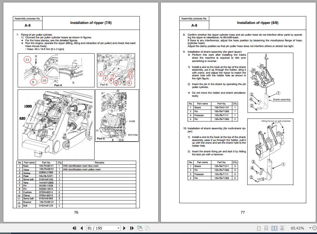 Komatsu Mining Bulldozers D375a-8 Field Assembly Manual Gen00161-00 