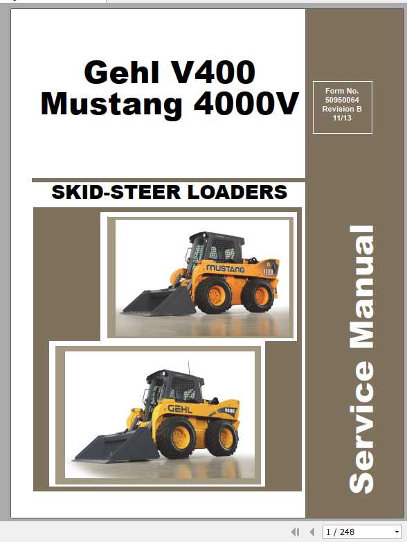 Mustang Skid Steer Loader 4000V_V400 Service Manual_50950064 Auto