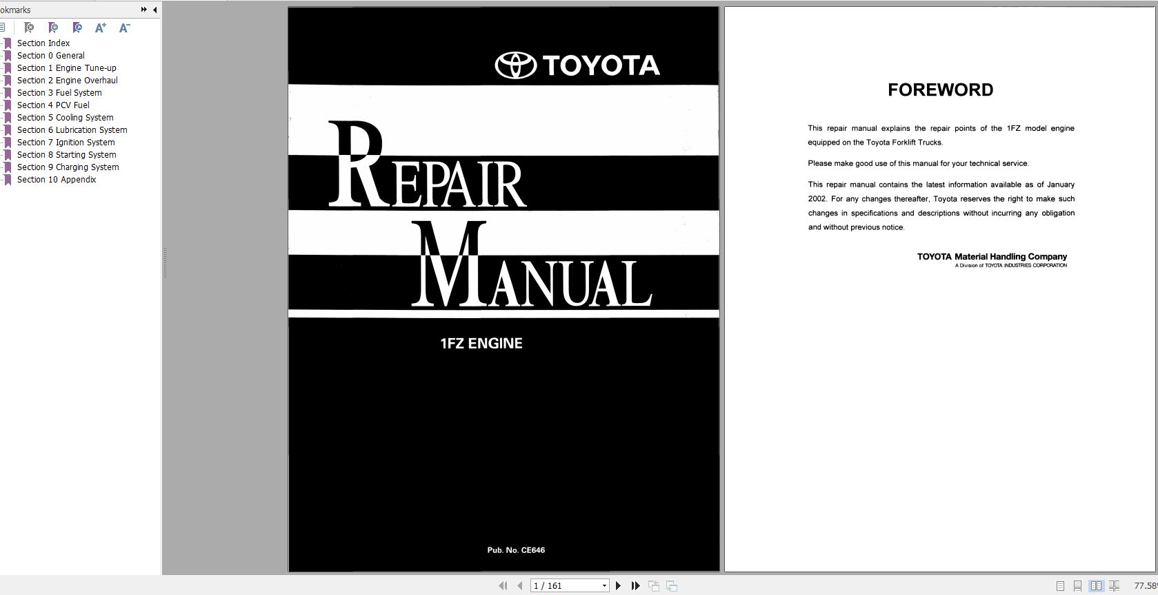 Toyota Forklift Fz Engine Repair Manual Auto Repair Manual Forum