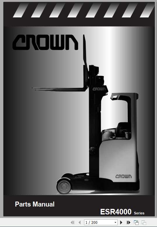 Crown Forklift Esr Series Parts Manual Auto Repair