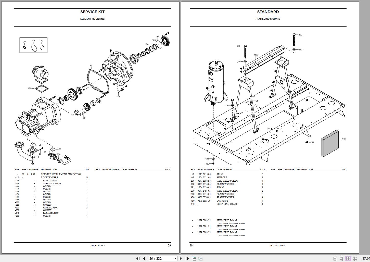 Atlas Copco Portable Compressors Xas Cd Parts List