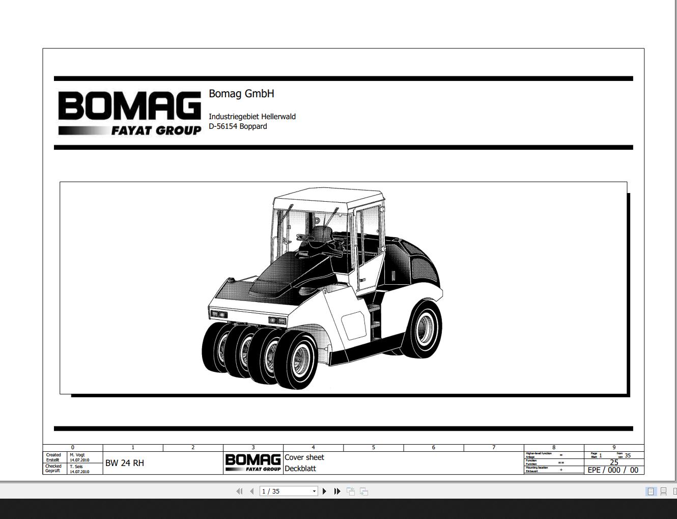 Bomag Roller Wiring Diagram