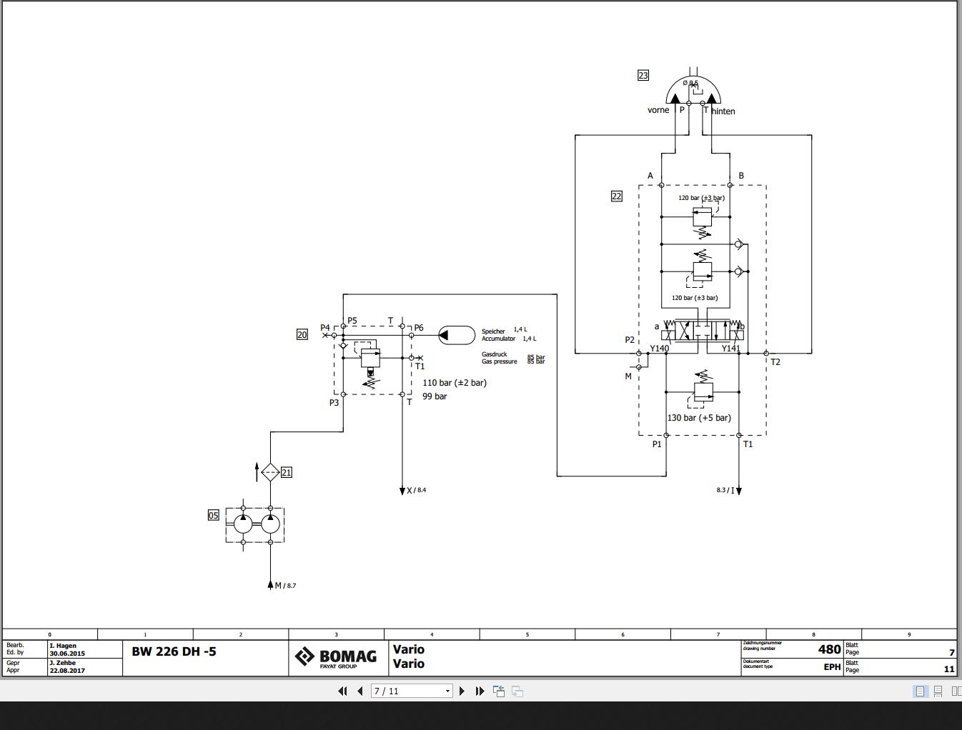 Bomag Bw Dh Bvc Pdh Di Rc Hydraulic Schematic