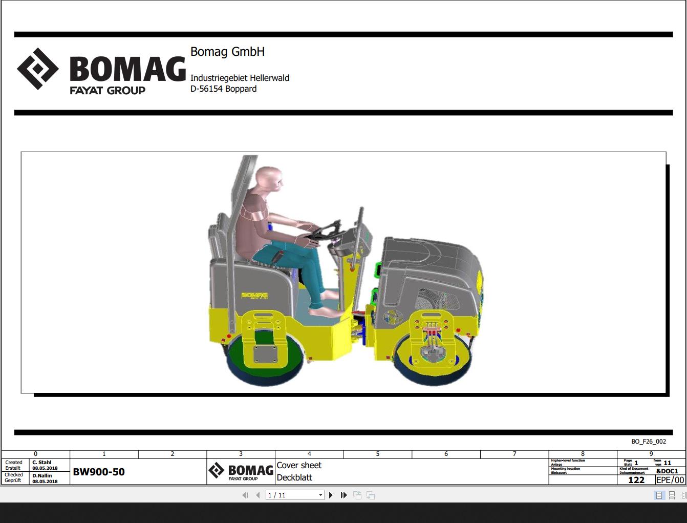 Bomag BW900 50 Wiring Diagram Function 122 2018 EN DE Auto Repair